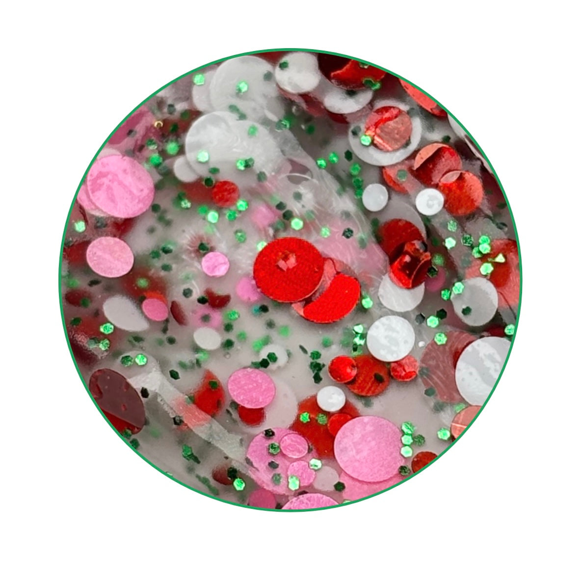 Peppermint Kisses - Glitter Acrylic